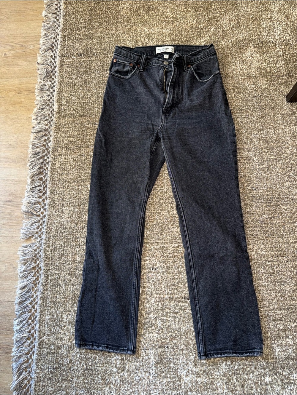 Abercrombie & Fitch Straight Leg Black Jeans